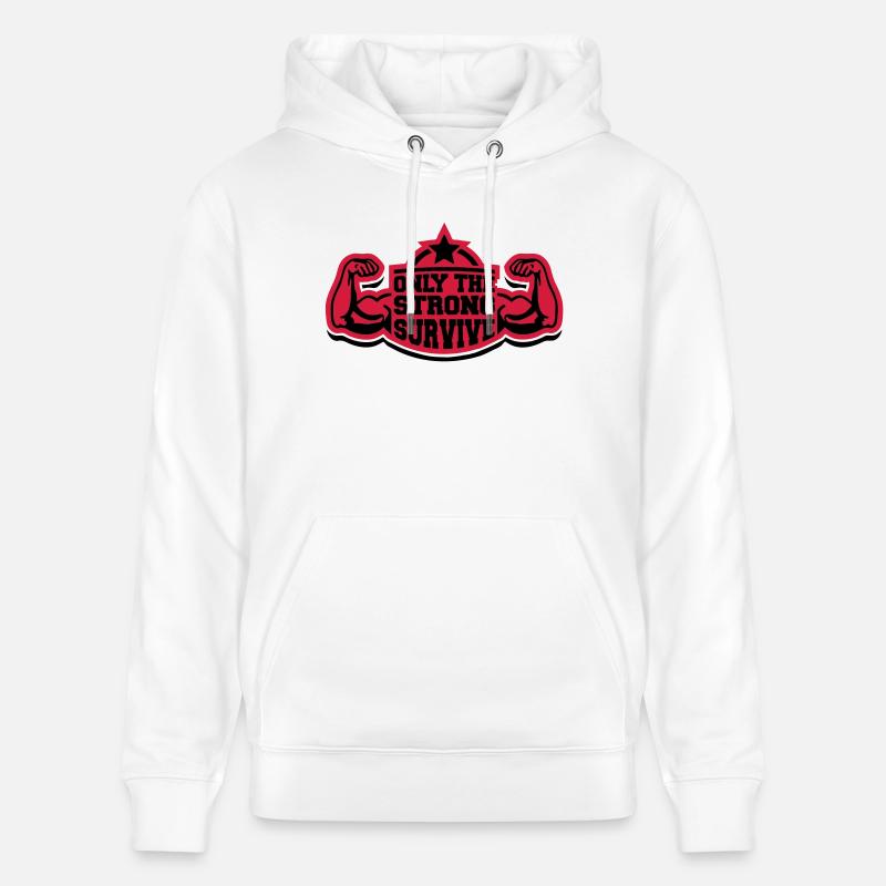 only_the_strong_survive_pr2 - Sweat à capuche bio CRUISER Stanley/Stella Unisexe - blanc
