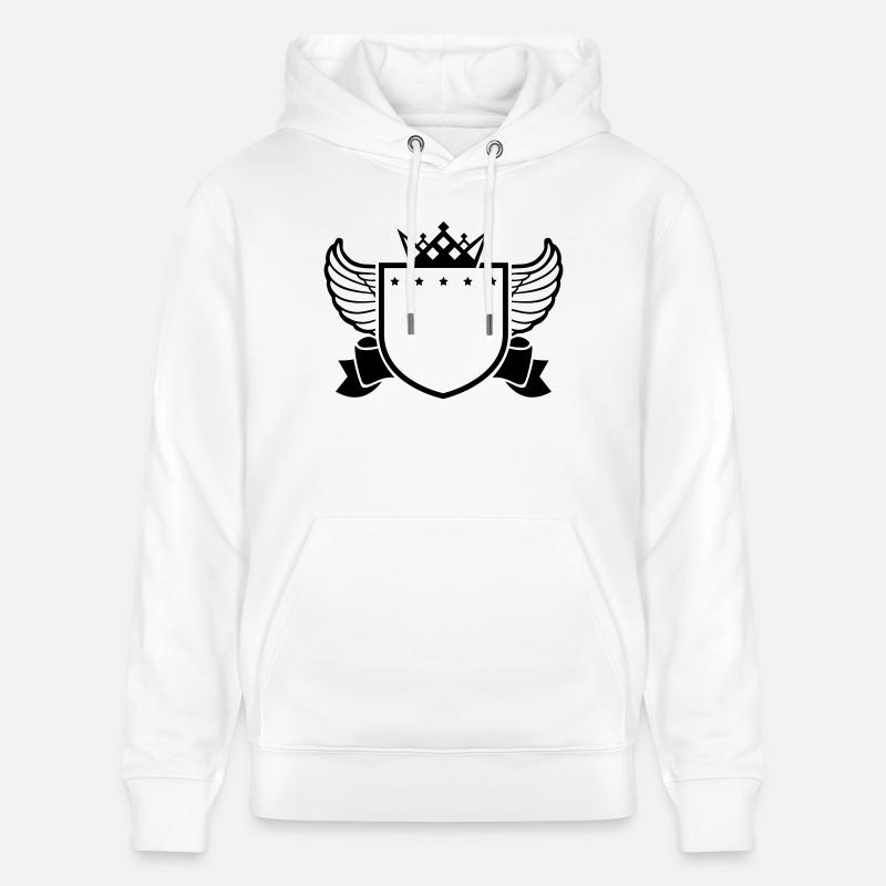 shield_empty_di1 - Sweat à capuche bio CRUISER Stanley/Stella Unisexe - blanc