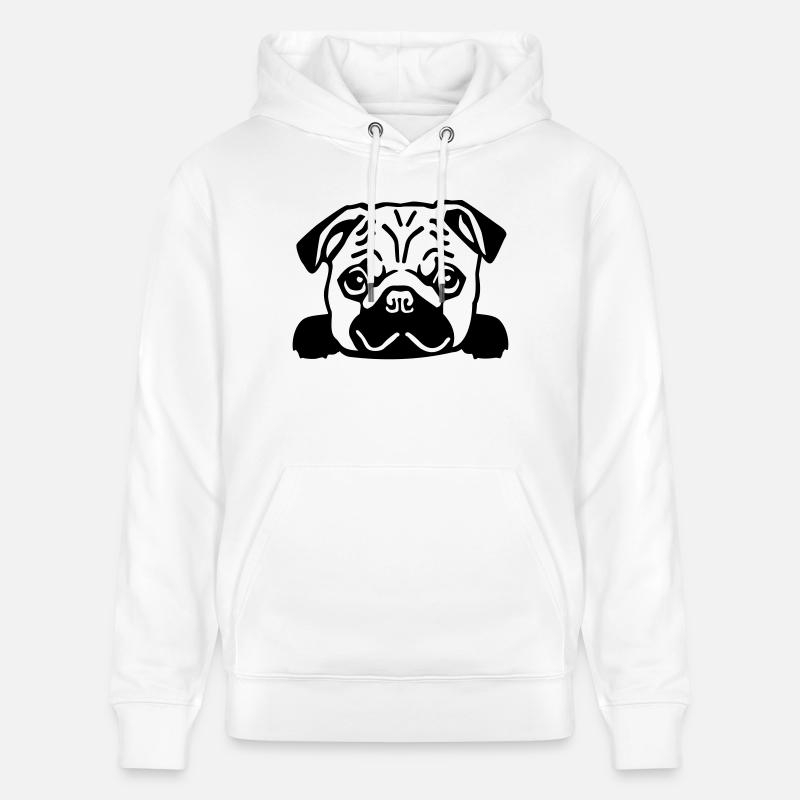 Mops - Stanley/Stella Unisex Bio-Hoodie CRUISER  - Weiß