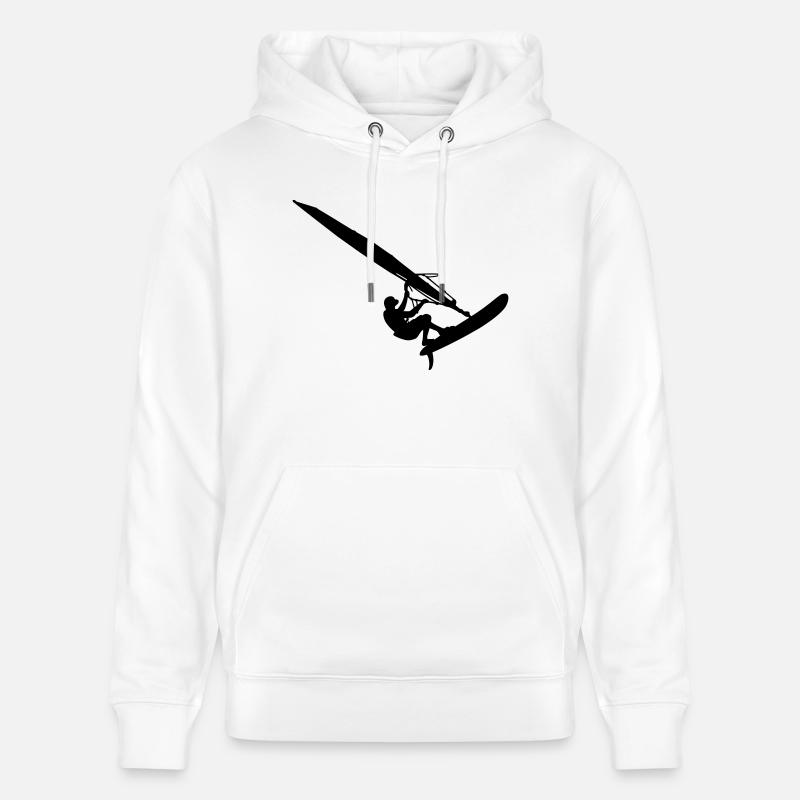 Windsurfer (Vector) - Sweat à capuche bio CRUISER Stanley/Stella Unisexe - blanc