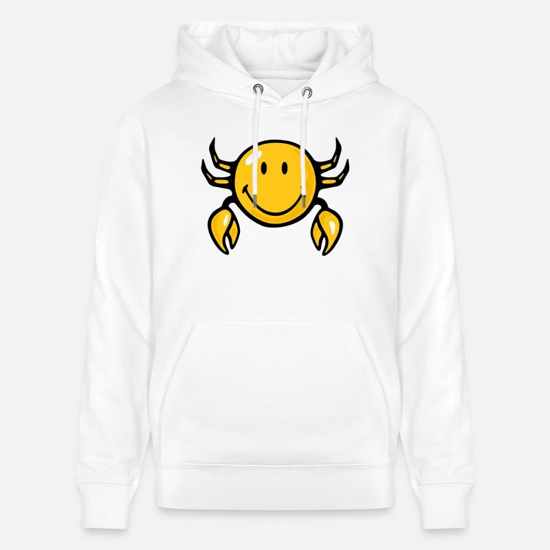 Smiley Crab - Sweat à capuche bio CRUISER Stanley/Stella Unisexe - blanc