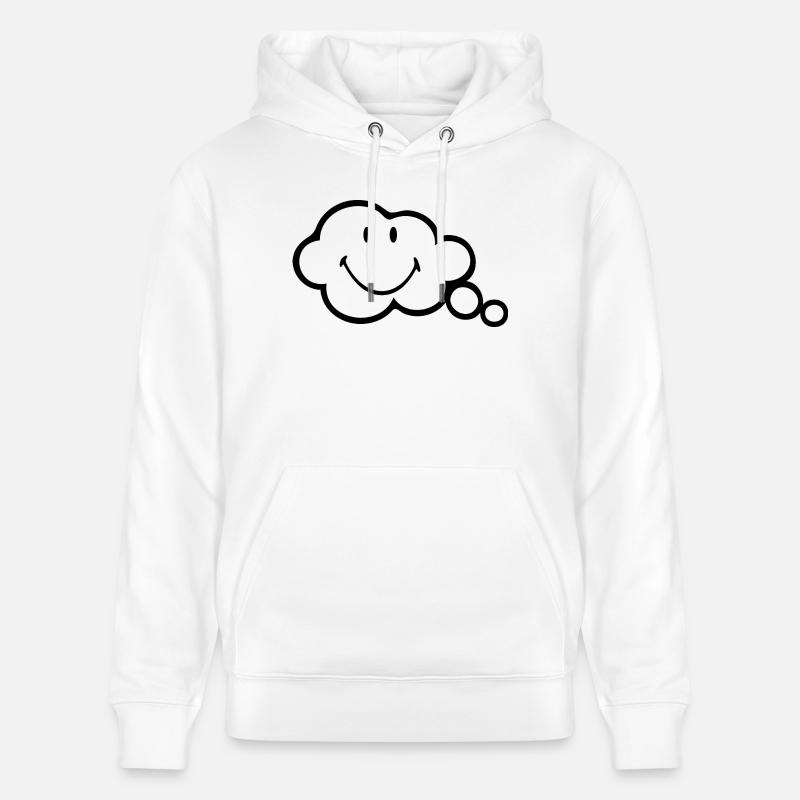 Smiley Think Bubble - Sweat à capuche bio CRUISER Stanley/Stella Unisexe - blanc