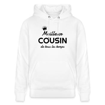 Onkel / Tante / Vetter / Cousin / Kusine - Stanley/Stella Unisex Bio-Hoodie CRUISER  - Weiß - Vorne - Alina (178cm) & Michal (187cm)