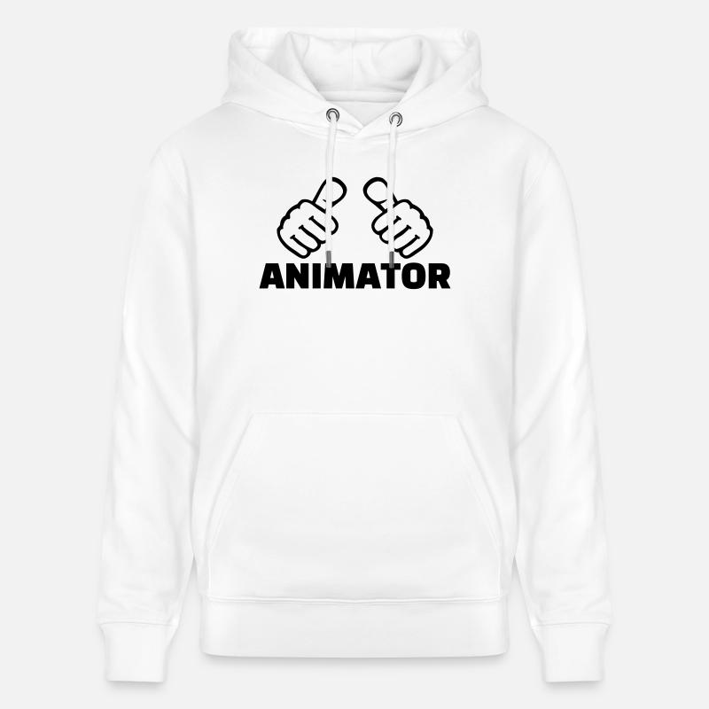 Animator - Sweat à capuche bio CRUISER Stanley/Stella Unisexe - blanc