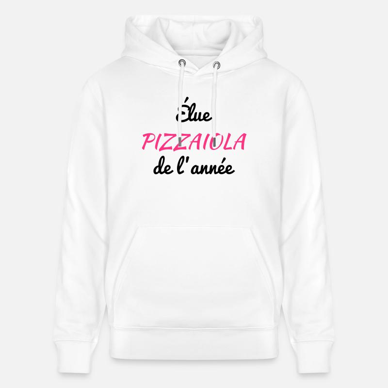 pizza / pizzaiolo / chef / italie / pizzaiola - Sweat à capuche bio CRUISER Stanley/Stella Unisexe - blanc