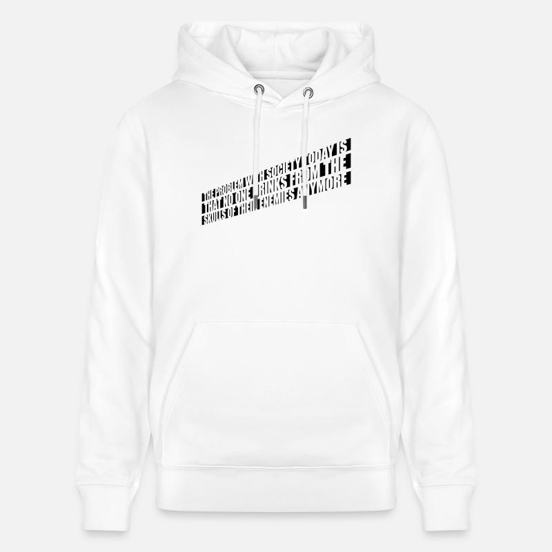 drinks from enemies skulls - Stanley/Stella Unisex Bio-Hoodie CRUISER - Weiß
