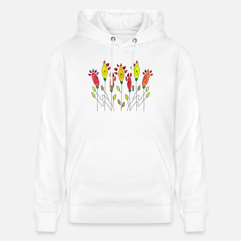 Fleur - Sweat à capuche bio CRUISER Stanley/Stella Unisexe - blanc