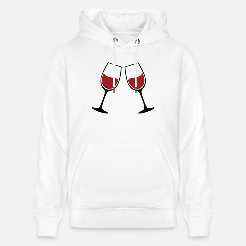 Weingläser Silhouette - Stanley/Stella Unisex Bio-Hoodie CRUISER  - Weiß