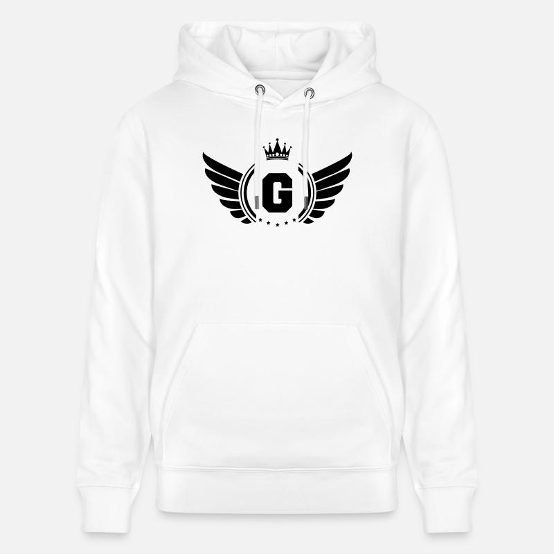 Armoiries G - Sweat à capuche bio CRUISER Stanley/Stella Unisexe - blanc
