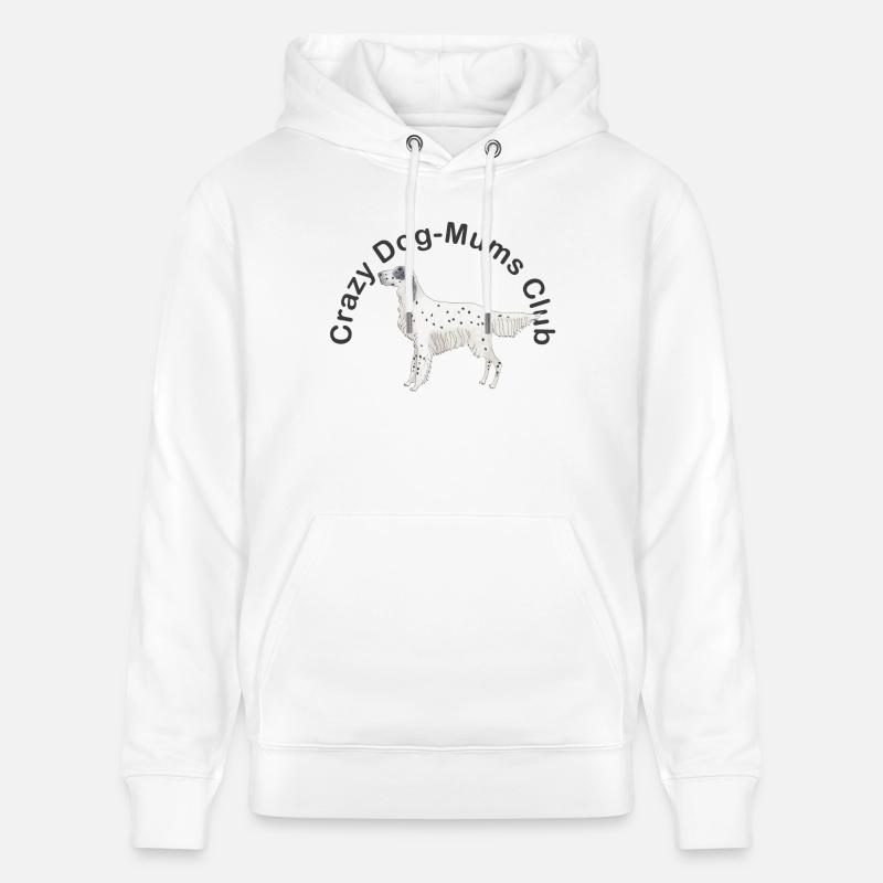 fou DogMums Club setter anglais - Sweat à capuche bio CRUISER Stanley/Stella Unisexe - blanc
