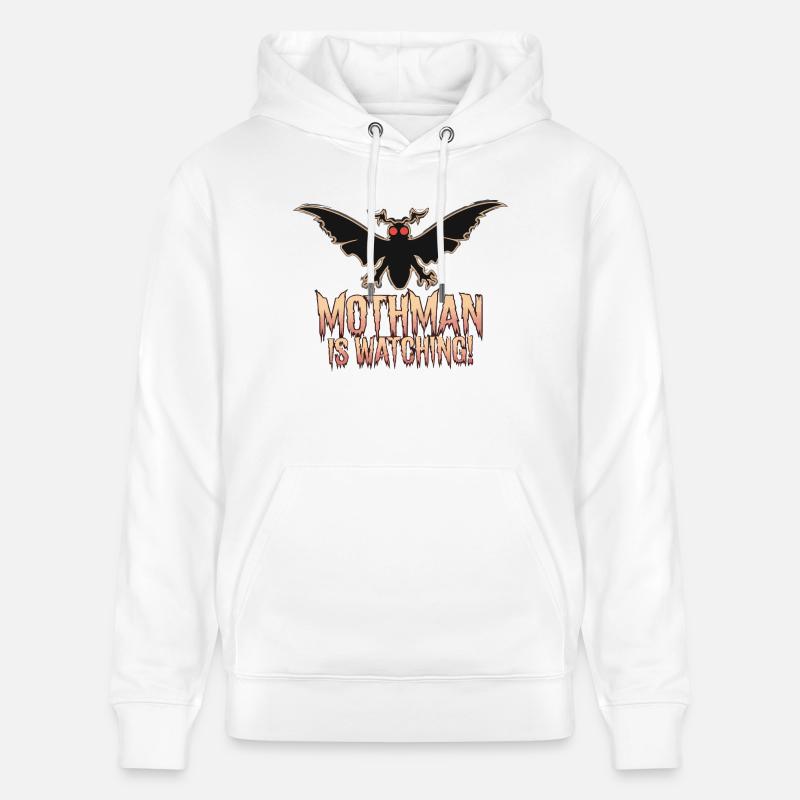 MOTHMAN REGARDE - Sweat à capuche bio CRUISER Stanley/Stella Unisexe - blanc