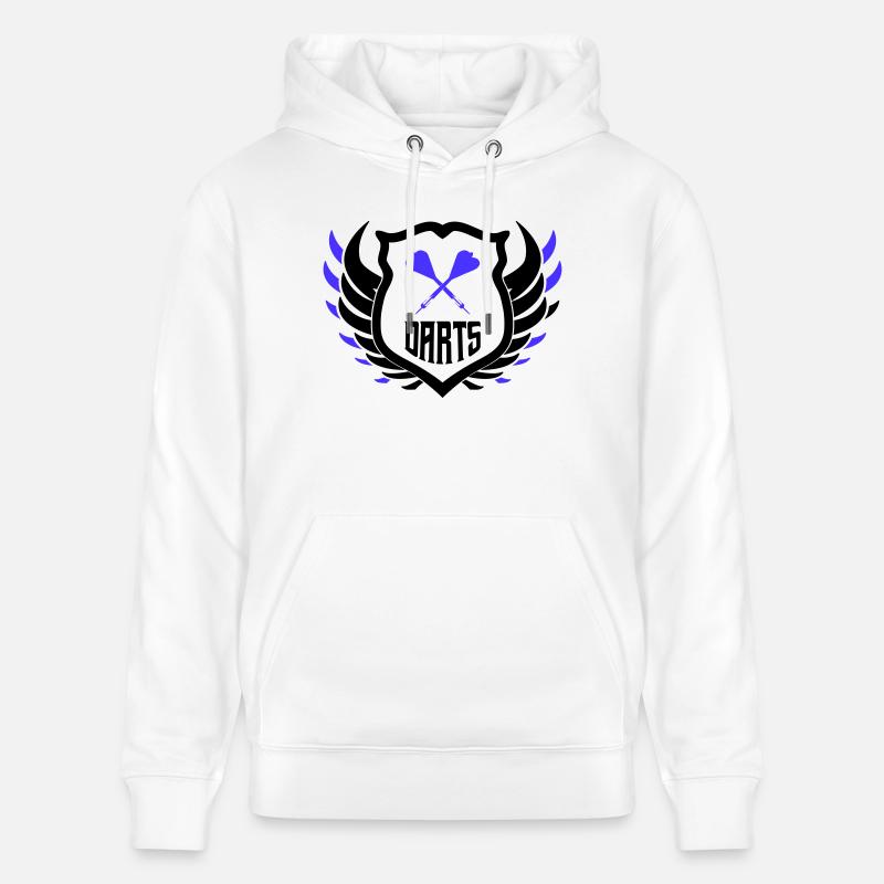 Écusson des fléchettes - Sweat à capuche bio CRUISER Stanley/Stella Unisexe - blanc