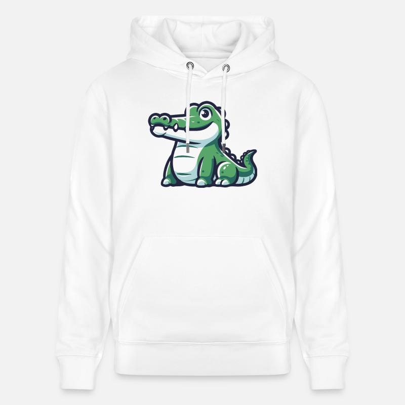 Crocodile amical d’une aventure tropicale - Sweat à capuche bio CRUISER Stanley/Stella Unisexe - blanc