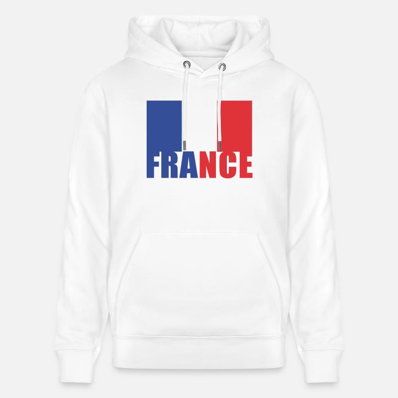 Drapeau français - Sweat à capuche bio CRUISER Stanley/Stella Unisexe - blanc
