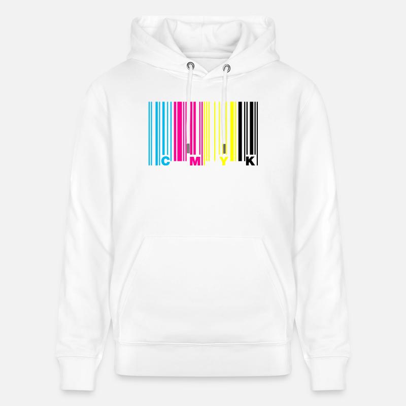 cmyk barcode - Sweat à capuche bio CRUISER Stanley/Stella Unisexe - blanc