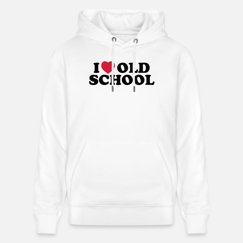 I love old school - Sweat à capuche bio CRUISER Stanley/Stella Unisexe - blanc