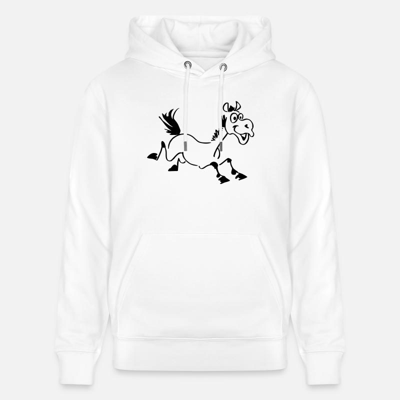 Cheval marrant - Sweat à capuche bio CRUISER Stanley/Stella Unisexe - blanc