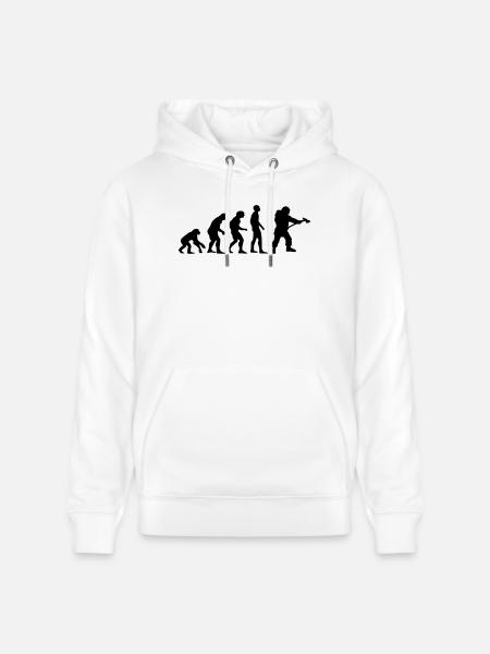 evolution pompier - Sweat à capuche bio CRUISER Stanley/Stella Unisexe - blanc