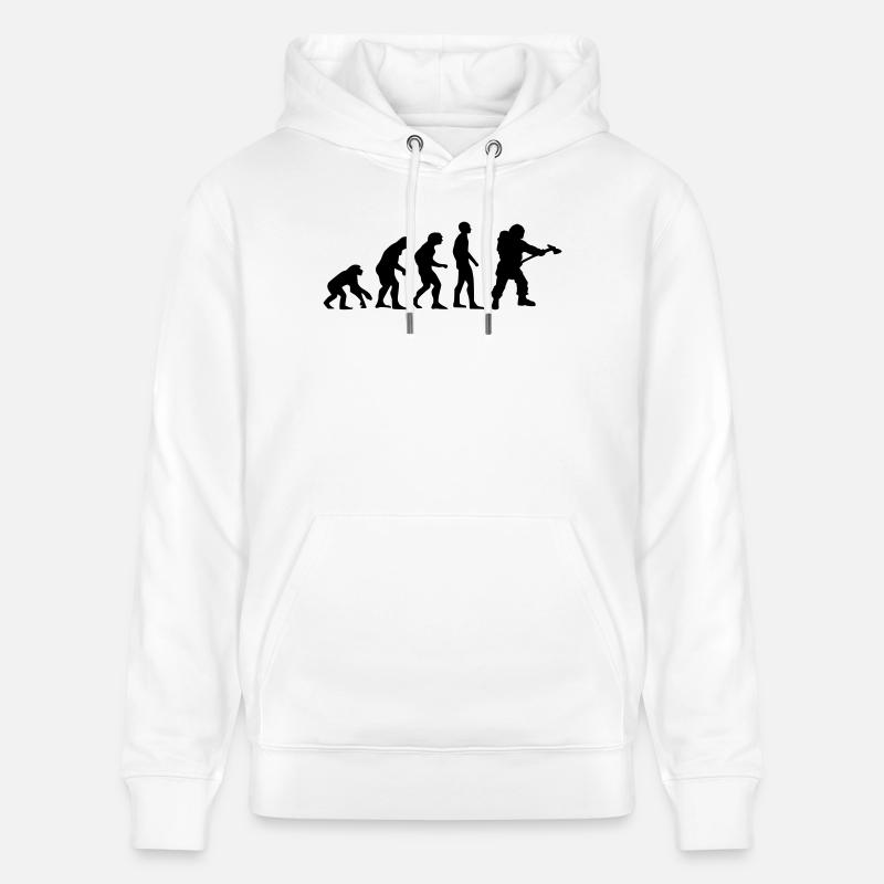 evolution pompier - Sweat à capuche bio CRUISER Stanley/Stella Unisexe - blanc