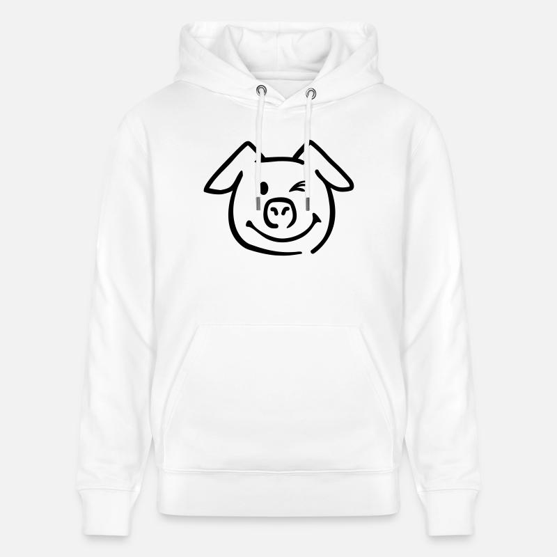 Cochon - Sweat à capuche bio CRUISER Stanley/Stella Unisexe - blanc