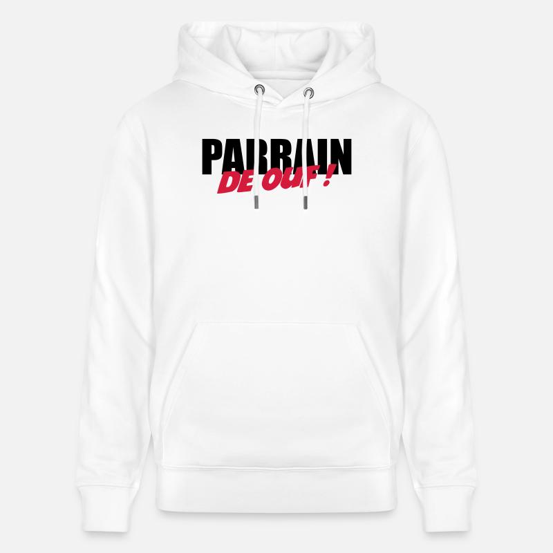 Parrain de ouf ! - Sweat à capuche bio CRUISER Stanley/Stella Unisexe - blanc