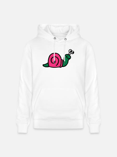 Snail - Stanley/Stella CRUISER Unisex Organic Hoodie - white