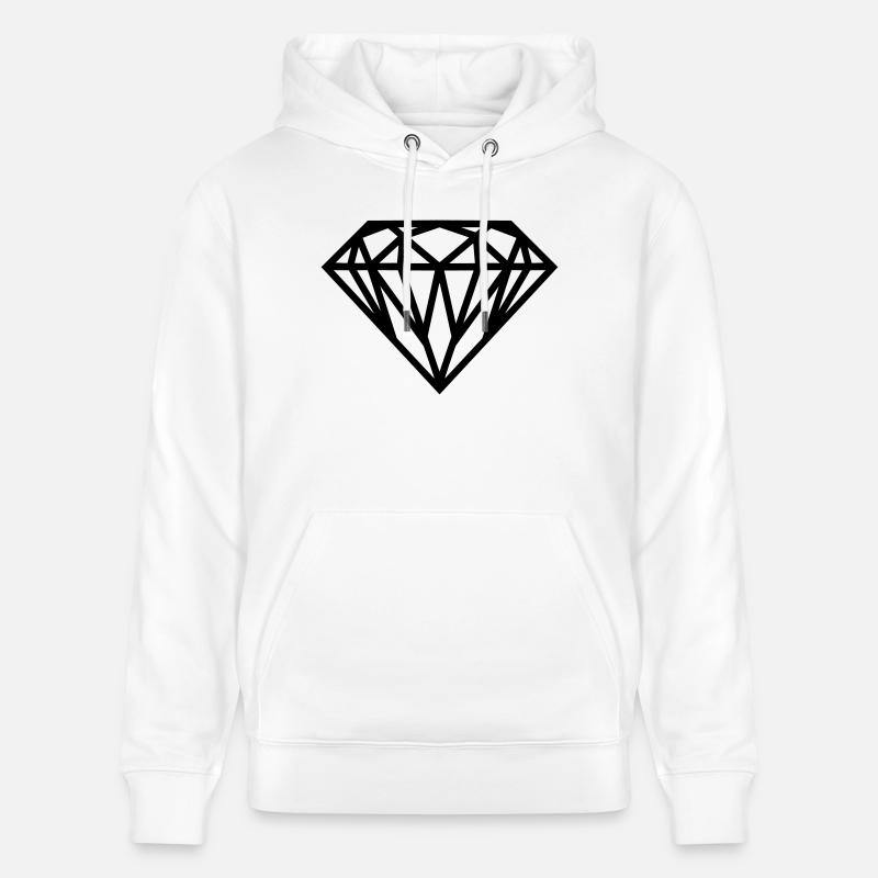 Diamant - Sweat à capuche bio CRUISER Stanley/Stella Unisexe - blanc