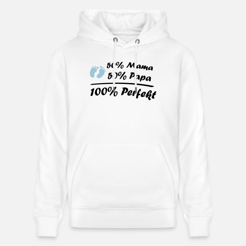 100_perfekt_02 - Stanley/Stella Unisex Bio-Hoodie CRUISER  - Weiß