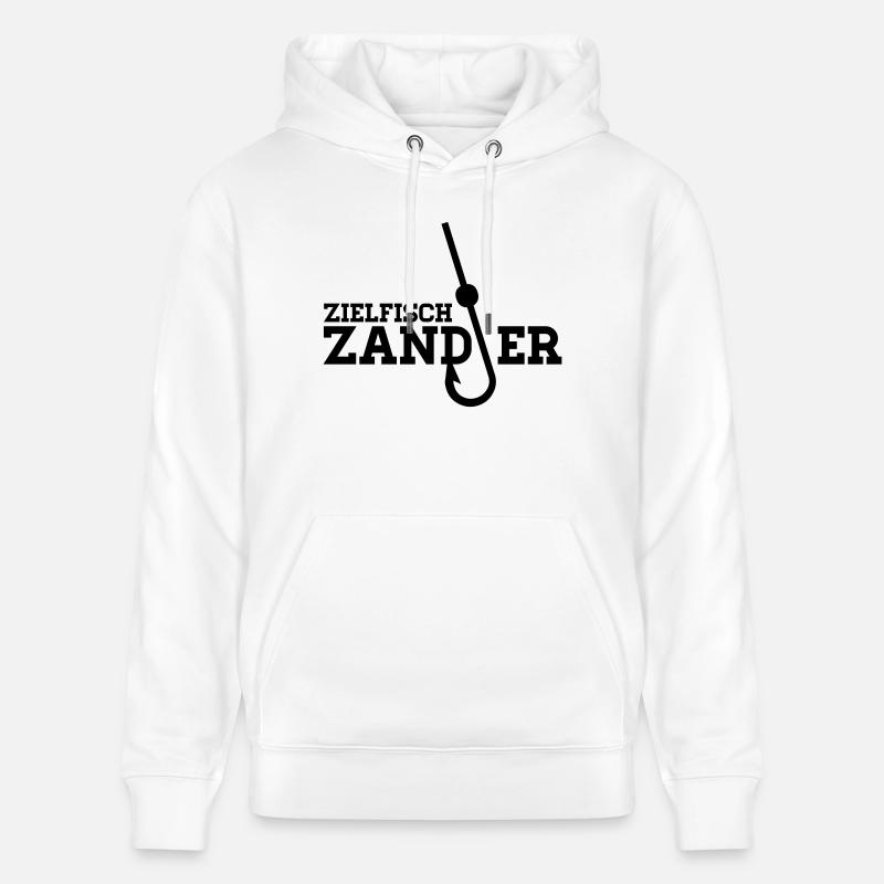 Zielfisch Zander - Anglershirt - Stanley/Stella Unisex Bio-Hoodie CRUISER - Weiß