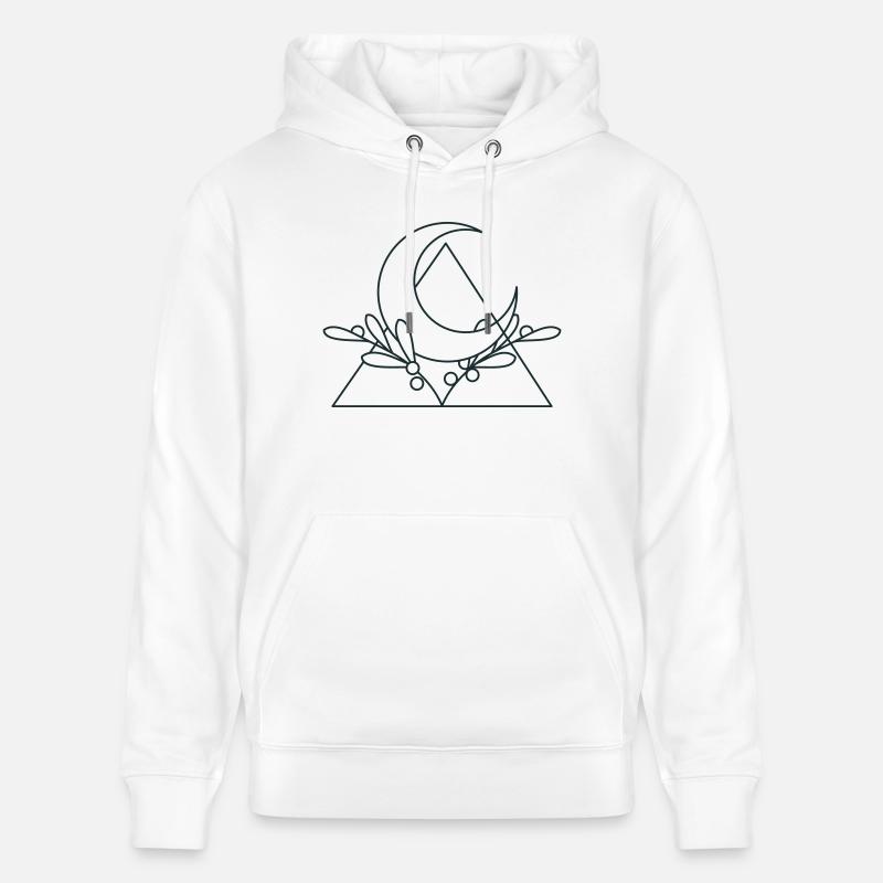 triangle croissant de lune - Sweat à capuche bio CRUISER Stanley/Stella Unisexe - blanc