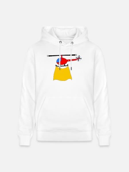Hubschrauber Kinderparty - Stanley/Stella Unisex Bio-Hoodie CRUISER  - Weiß