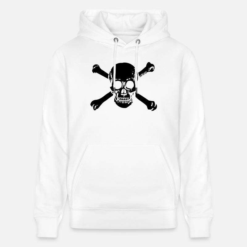 CRÂNE OLD SCHOOL 1C - Sweat à capuche bio CRUISER Stanley/Stella Unisexe - blanc