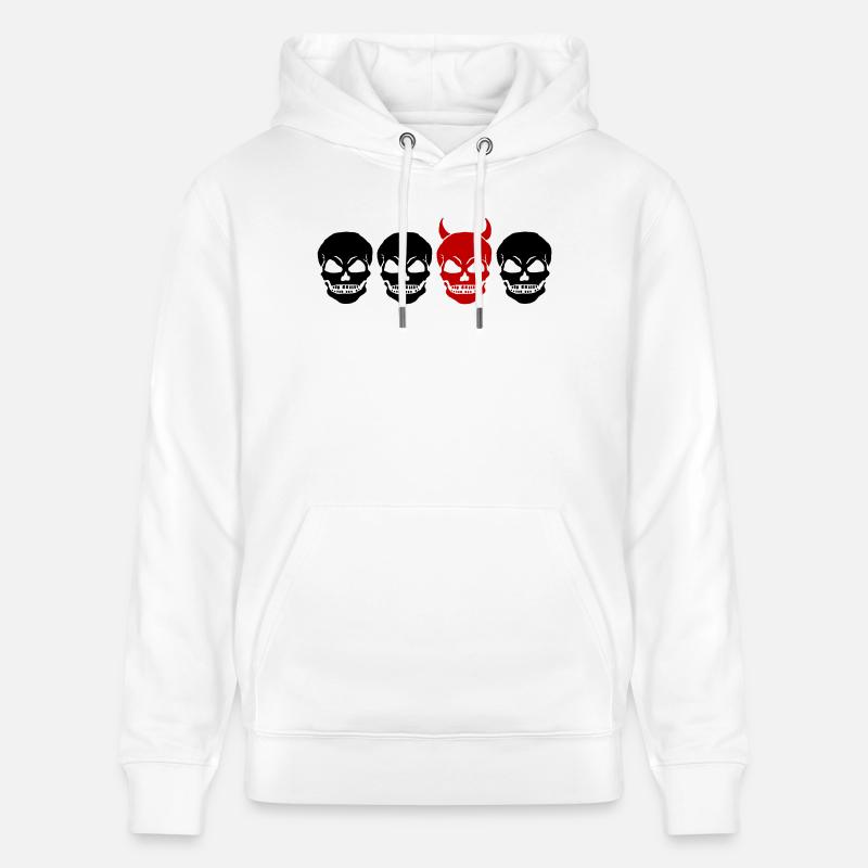 CRÂNE DIFFÉRENT2 -2C - Sweat à capuche bio CRUISER Stanley/Stella Unisexe - blanc