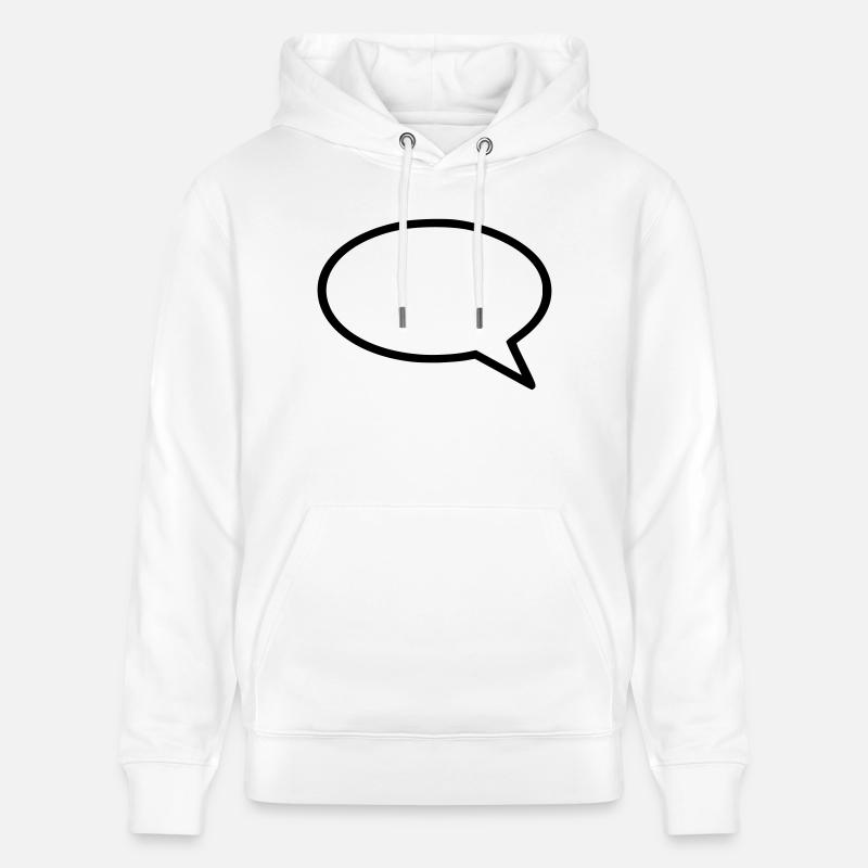 BULLE TEXT ajoute tes mots - Sweat à capuche bio CRUISER Stanley/Stella Unisexe - blanc