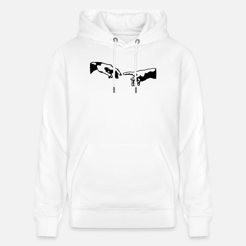 main de dieu - Sweat à capuche bio CRUISER Stanley/Stella Unisexe - blanc