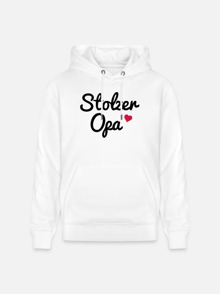 Stolzer Opa - Stanley/Stella Unisex Bio-Hoodie CRUISER  - Weiß