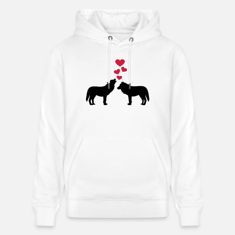 Loup - Sweat à capuche bio CRUISER Stanley/Stella Unisexe - blanc