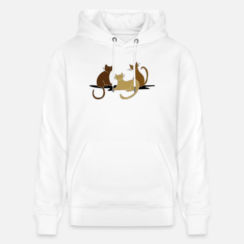 Chats - Sweat à capuche bio CRUISER Stanley/Stella Unisexe - blanc