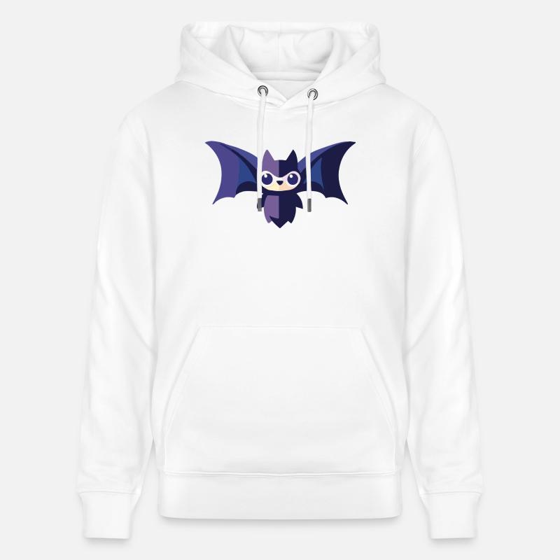 Chauve-souris avec un visage - Sweat à capuche bio CRUISER Stanley/Stella Unisexe - blanc