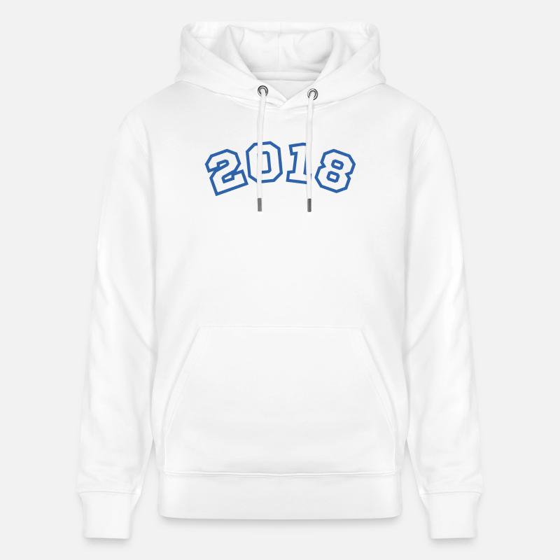 2018 bleu sport - Sweat à capuche bio CRUISER Stanley/Stella Unisexe - blanc