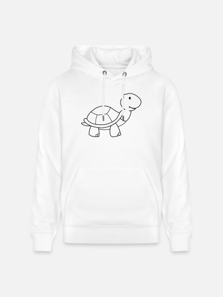 turtle - Stanley/Stella CRUISER Unisex Organic Hoodie - white