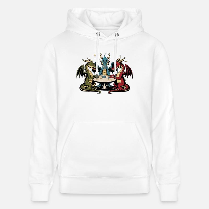 Drachen-Spielkarten - Stanley/Stella Unisex Bio-Hoodie CRUISER  - Weiß