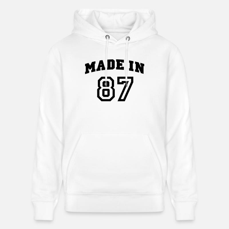 mp_madein87a - Sweat à capuche bio CRUISER Stanley/Stella Unisexe - blanc