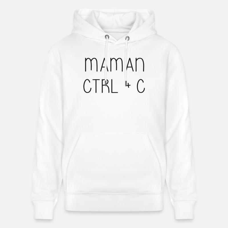 maman ctrl + c - mama - Sweat à capuche bio CRUISER Stanley/Stella Unisexe - blanc
