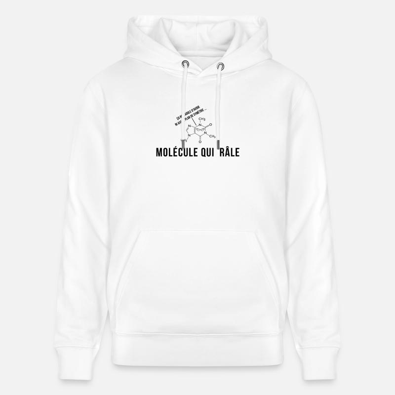 Molécule Chirale - Sweat à capuche bio CRUISER Stanley/Stella Unisexe - blanc