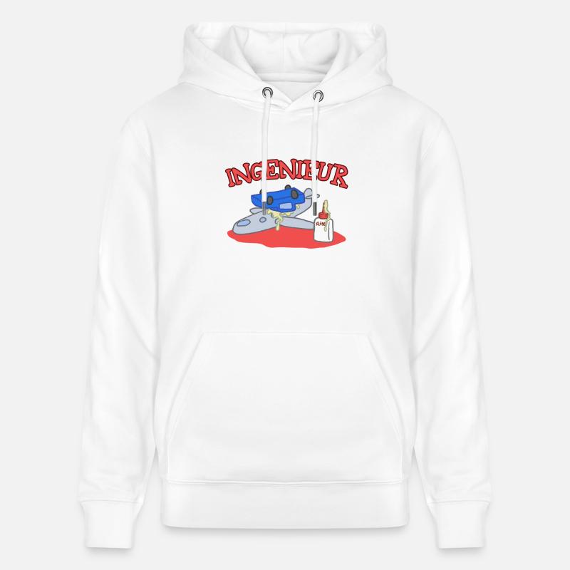 Mein Kind wird ... Ingenieur - Stanley/Stella Unisex Bio-Hoodie CRUISER  - Weiß