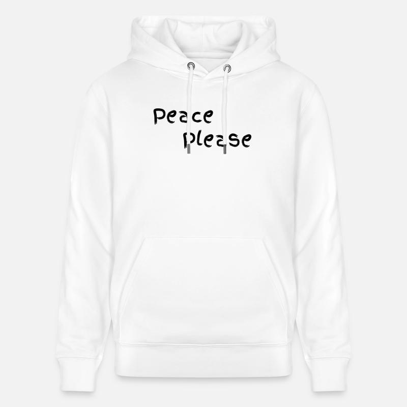 Peace please - Sweat à capuche bio CRUISER Stanley/Stella Unisexe - blanc