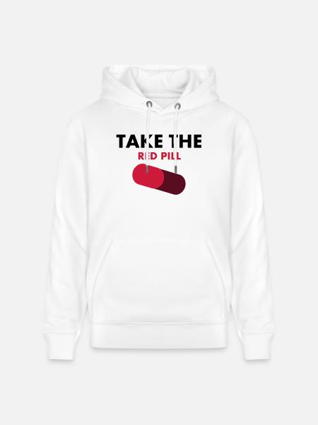 take_the_red_pill - Sweat à capuche bio CRUISER Stanley/Stella Unisexe - blanc