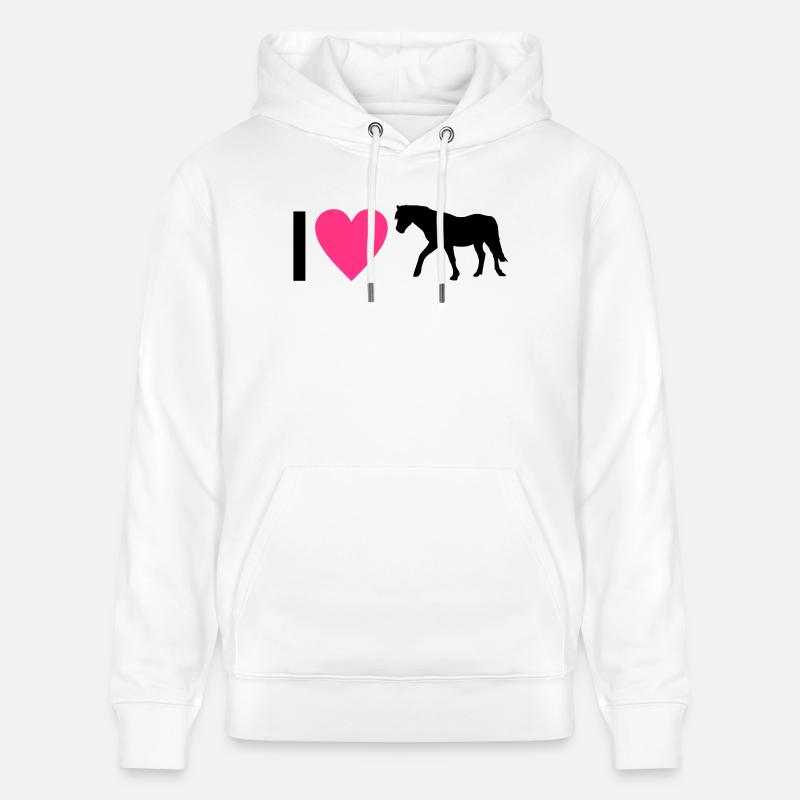 Pferd - Stanley/Stella Unisex Bio-Hoodie CRUISER  - Weiß