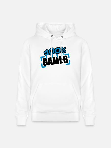 100 Procent Gamer - Sweat à capuche bio CRUISER Stanley/Stella Unisexe - blanc